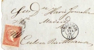 3537  Frontal Valladolid 1858   Fechador Tipo Ll, - Covers & Documents