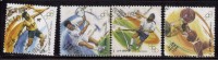 India Used 2000, Set Of 4, Olympics, Discuss, Tennis, Hockey, Weightlifting, Sports, Sport - Used Stamps