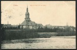 AK Flöha, Blick Auf Wehr Und Die Kirche, 1917 (06764 - Ohne Zuordnung