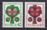Norway 1968 Mi. 570-71 Norwegische Lutherische Innere Missionsgesellschaft Complete Set MNH** - Ungebraucht