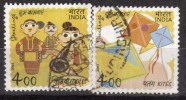 India  Used 2004, Set Of 2,  Greetings, Kite, Music Instrument, Dolls, I - Used Stamps