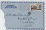 France Air Mail Cover Sent To Sweden Tours 15-8-1951 Single Stamped (the Cover Is Damaged See The Scans) - 1927-1959 Covers & Documents