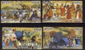 India Used 2007, Set Of 4, Fairs Puskar, Sonepur, Goa Carnival, Baul Mela, Elephant, Butterfly, Music, Fish, Camel, - Used Stamps