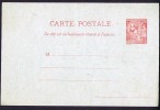 Albert 1er  Carte Postale 10 C. Rose Sur Verdâtre  Neuve - Entiers Postaux