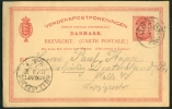 Danemark : Entier Postal Expédié Vers L´Allemagne En 1888 - Postal Stationery