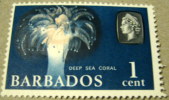 Barbados 1965 Deep Sea Coral 1c - Mint - Barbados (...-1966)