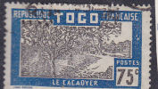 TOGO N° 139 75 BLEU LE CACAOYER OBL - Andere & Zonder Classificatie