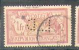 France 121 Perfin (2) - Unused Stamps