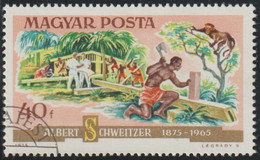 Hungria 1975 Scott 2340 Sello º Albert Schweitzer (1875-1965) Hospital, Lambarene - Monkey Michel 3014A Yvert 2414 - Unused Stamps