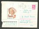 ESTONIA RUSSIA  USSR  POSTAL STATIONERY  COVER ,  HERO OF SOVIET UNION ESTONIAN PARTISAN HELENE KULLMAN ,  USED 1986 - Storia Postale