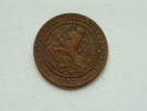 1883 - 1 Cent / KM 107 ( Uncleaned - For Grade, Please See Photo ) ! - 1849-1890 : Willem III