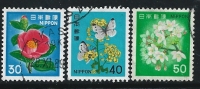 ● JAPAN 1981 - FIORI - N.° 1343 / 45 Usati , Serie Completa - Cat. ? € - Lotto N. 67 - Oblitérés