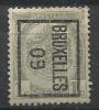 BELGIQUE ,  1 C , Armoirie , 1907 , BRUXELLES 1909 - Typo Precancels 1906-12 (Coat Of Arms)