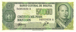 BOLIVIA P170  50.000 BOLIVIANOS  1984   UNC. - Bolivien