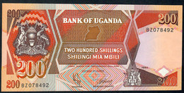 UGANDA  P32b  200 SHILLINGS  1991 #BZ       UNC. - Ouganda