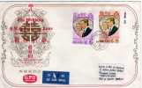 Hong Kong: 1973 Très Belle Fdc Voyagée "mariage De La Princesse Anne" - Lettres & Documents