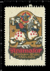 Old Original German Poster Stamp (advertising Cinderella, Reklamemarke) Pschorr Bräu, Bier, Beer, Pferd, Horse - Birre