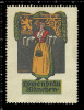 Old Original German Poster Stamp (cinderella, Label, Reklamemarke) Löwe, Lion, Bier, Beer, Brauerei, Brewery - Birre