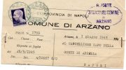 1945 LETTERA   INTESTATA   CON ANNULLO ARZANO  NAPOLI - Marcofilía