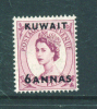 KUWAIT  -  1952  6a On 6d  Mounted Mint As Scan - Koweït