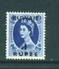 KUWAIT  -  1952  1r On 1s6d  Mounted Mint As Scan - Koeweit