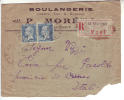 1928 France Recommandee Le Beausset Per Paroldo Cuneo Italie Yvert 181 - Lettres & Documents