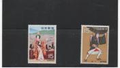 TIMBRE POSTE  JAPON     ART Femme Folklore  COUTUMES    N° YVERT 983/4 - Unused Stamps