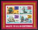 British Virgin Islands MNH Scott #312a Souvenir Sheet Of 4 Sailing Ships - USA Bicentennial - Britse Maagdeneilanden