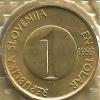 SLOVENIA 1 TOLAR INSCRIPTIONS FRONT FISH BACK 1993 KM4(?) UNC READ DESCRIPTION CAREFULLY !!! - Slovénie