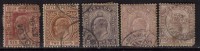 Ceylon Used Edward Series., 5 Diff., - Ceylan (...-1947)