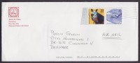 United States CINCINATTI 1999 Cover To Denmark Miniature Sheet Block Pair HorseSecretariat Wins Triple Crown & VCR - Cartas & Documentos