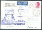 TAAF Paquebot Austral SAPMER Courrier Posté En Mer Signé Posted At Sea Martin-de-Vivies Saint Paul 26/3/1986 - Lettres & Documents