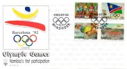 Namibia - 1992 Olympic Games FDC # SG 597-600 , Mi 727-730 - Zomer 1992: Barcelona