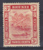 Brunei 1908 Mi. 18    3 C Pfahlbauten Wz. 1. MH* - Brunei (...-1984)