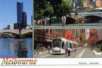 Yarra River & Tram In Bourke Street Mall, Melbourne - Bartel BM010 Unused - Melbourne