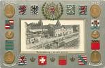 180416-Luxembourg, Bettembourg, La Gare, Perron, Heraldic Shields Embossed Border, H. Guggenheim No 7134 - Bettembourg