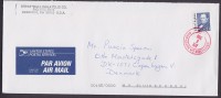 United States Airmail Par Avion Label Deluxe CERRITOS Calif. 2000 Cover 1$ Johns Hopkins Stamp - 3c. 1961-... Storia Postale