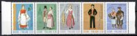 Finland 1972 National Costumes Strip Of 5 MNH SG 823-827 - Unused Stamps