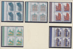 BRD 1406+1407, 14548, 1468-1469, 4erBlock Postfrisch, Sehenswürdigkeiten 1989/90 - Roller Precancels