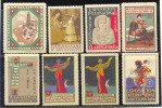8 Viñetas " Expo. Interª De Barcelona 1929 "  Vignettes, Labels, Cinderellas - Andere & Zonder Classificatie