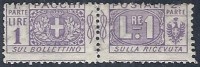 1914-22 REGNO PACCHI POSTALI 1 LIRA MH * - RR10183 - Paketmarken