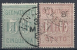 1884 REGNO USATO SEGNATASSE 2 VALORI - RR10190 - Segnatasse