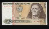 Billet De Banque Nota Banknote Bill 500 QUINIENTOS INTIS PEROU PERU 26/06/1987 - Perú