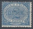 1892-94 SAN MARINO CIFRA 2 CENT MH * - RR10210 - Ongebruikt