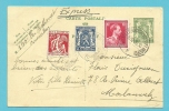 339+426+428 Op Entier Per EXPRES Met Stempel BRUXELLES, Met Als Aankomst Verso Telegraafstempel MORLANWELZ - 1932 Ceres Und Mercure