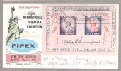 FDC Fifth International Philatelic Exhibition New York 1956 - Souvenir Sheet - Scott # 1075 Stute Of Liberty - 1951-1960