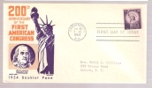 FDC Statue Of Liberty - 1954 - 1951-1960