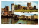 B66771 England Tewkesbury Multiviews Used Perfect Shape Back Scan At Request - Cheltenham