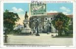 CARTOLINA  - ANIMATA - CATTEDRALE, PIAZZA E STATUA DE COLOMBO - SANTO DOMINGO - AFFRANCATA LATO VEDUTA - VIAGGIATA - Dominicaine (République)