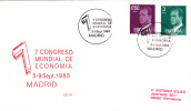 ECONOMY WORLD CONGRESS, MADRID, 1983, SPECIAL CARD, OBLITERATION CONCORDANTE, SPAIN - Franking Machines (EMA)